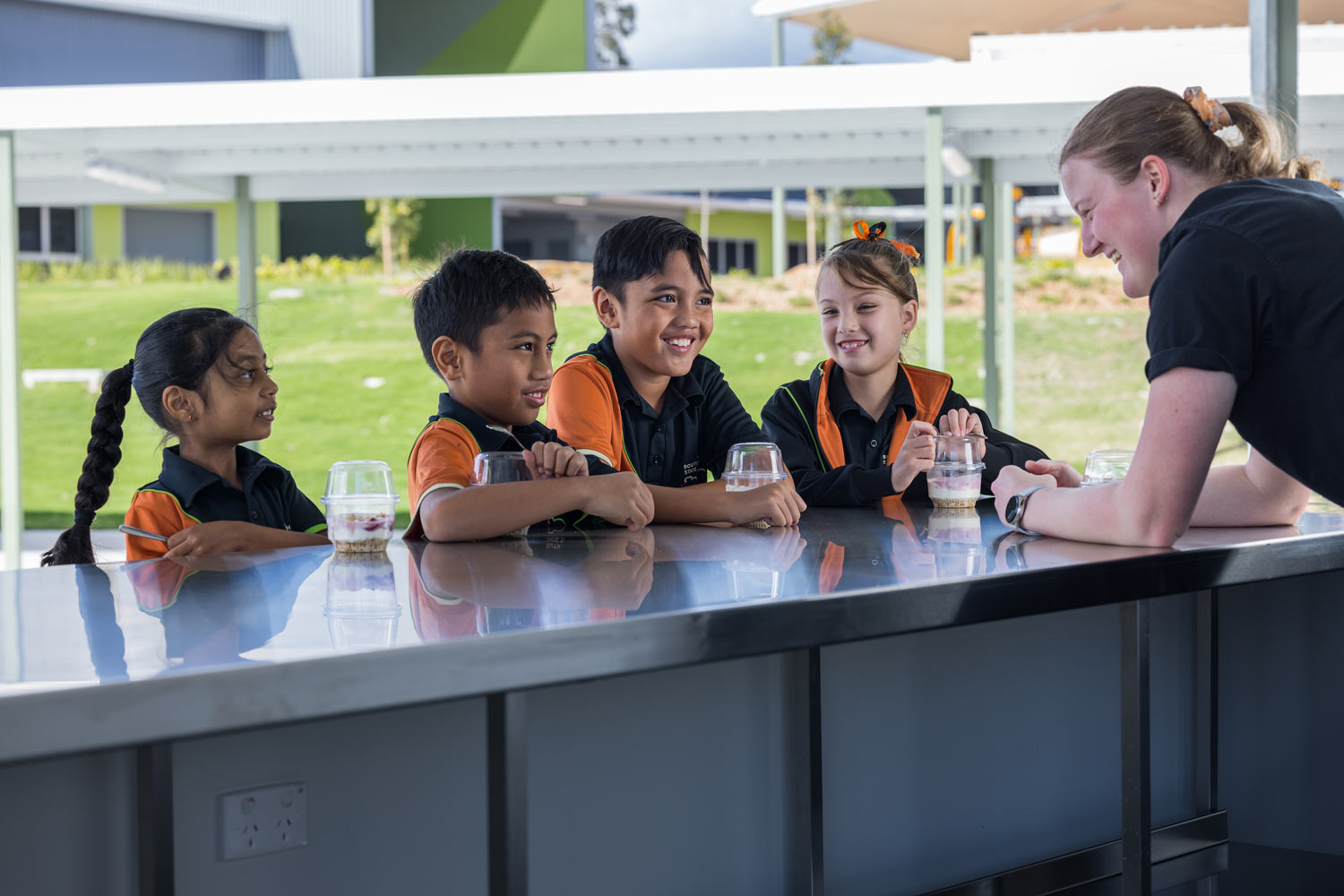 South Rock State School Students ordering from Thom and Ann's